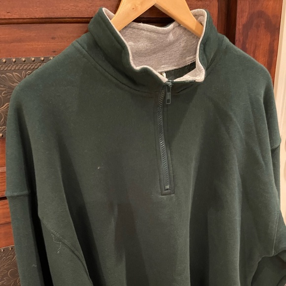 XXL GREEN COTTON HALF-ZIP JERSEY; Like New condition; sweatshirt material; $19 - Picture 14 of 16